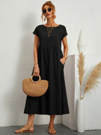 R&B | Casual Elegant Baumwolle und Leinenkleid