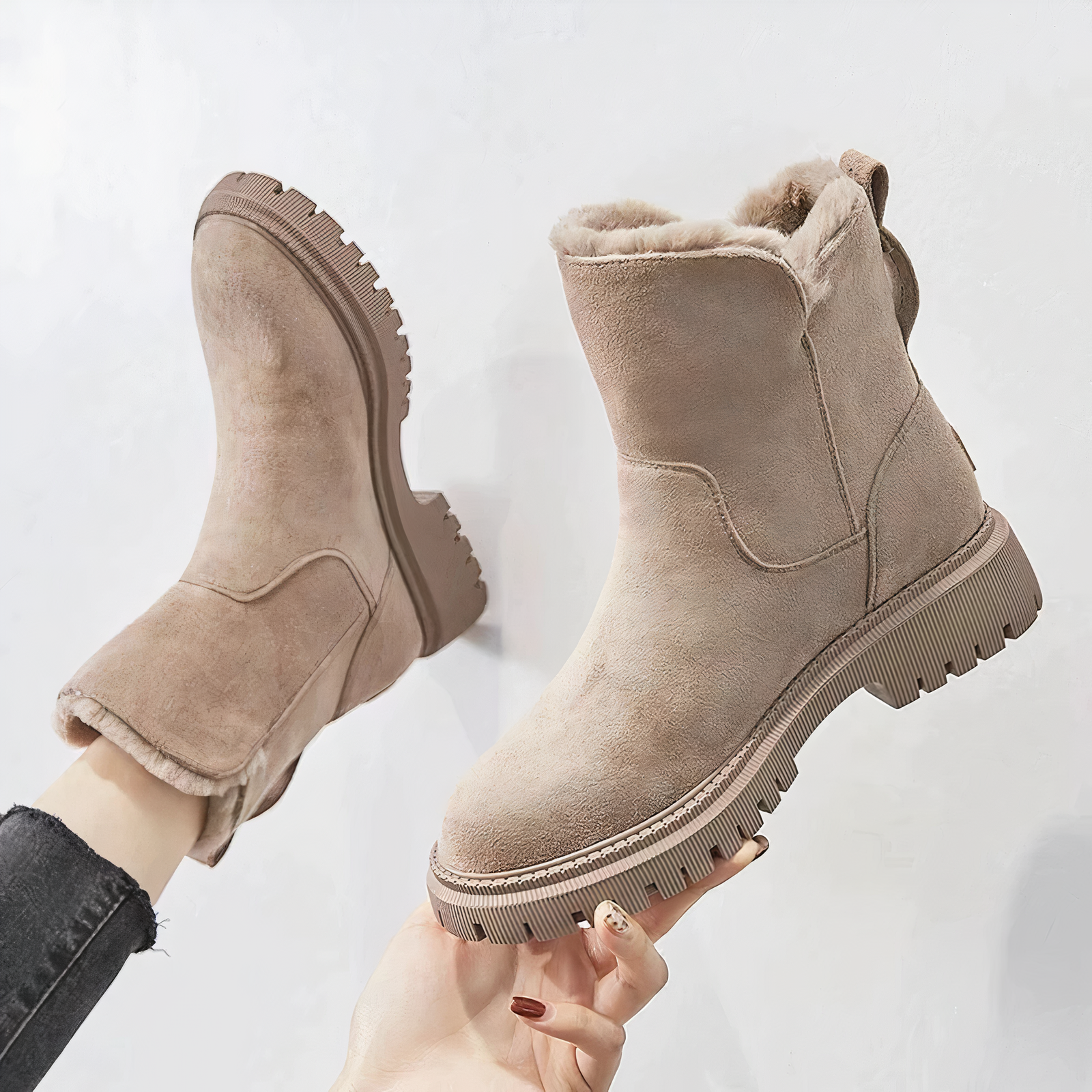 R&B | Knöchelhohe Schneestiefel für Damen – Gemütliches & Stilvolles Winteressenziell
