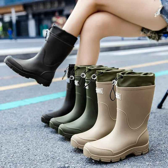 R&B | Wadenregenschuhe - Leichtgewichtiger, Wasserdichter Gummi-Design für Komfort