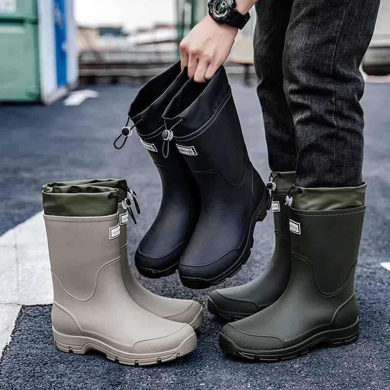 R&B | Wadenregenschuhe - Leichtgewichtiger, Wasserdichter Gummi-Design für Komfort