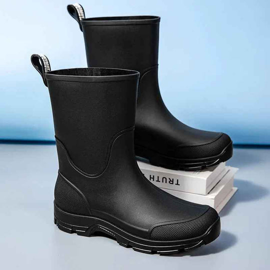 R&B | Wadenregenschuhe - Leichtgewichtiger, Wasserdichter Gummi-Design für Komfort