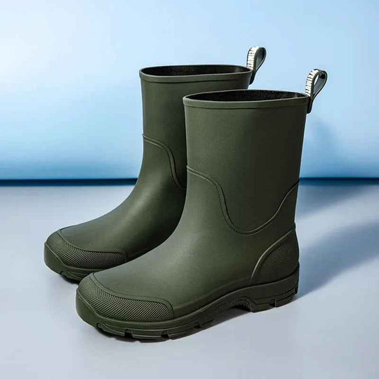 R&B | Wadenregenschuhe - Leichtgewichtiger, Wasserdichter Gummi-Design für Komfort