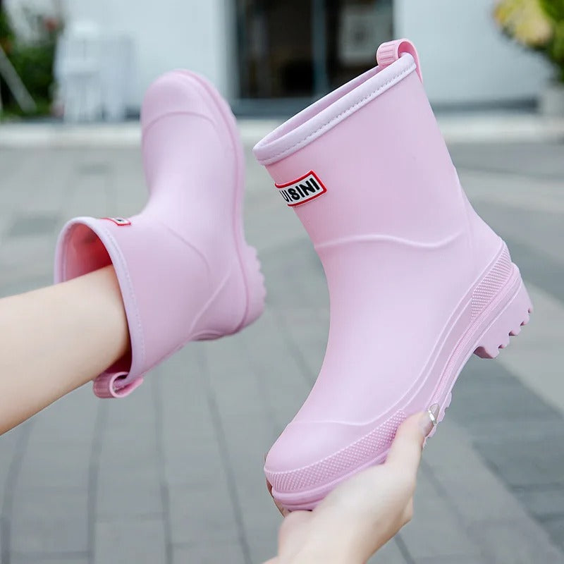 R&B | Mid-Cut Wasserdichte Regenstiefel für Frauen – Stilvoll & Funktional