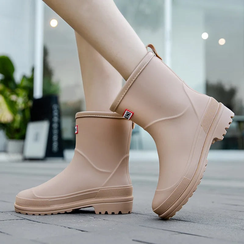 R&B | Mid-Cut Wasserdichte Regenstiefel für Frauen – Stilvoll & Funktional