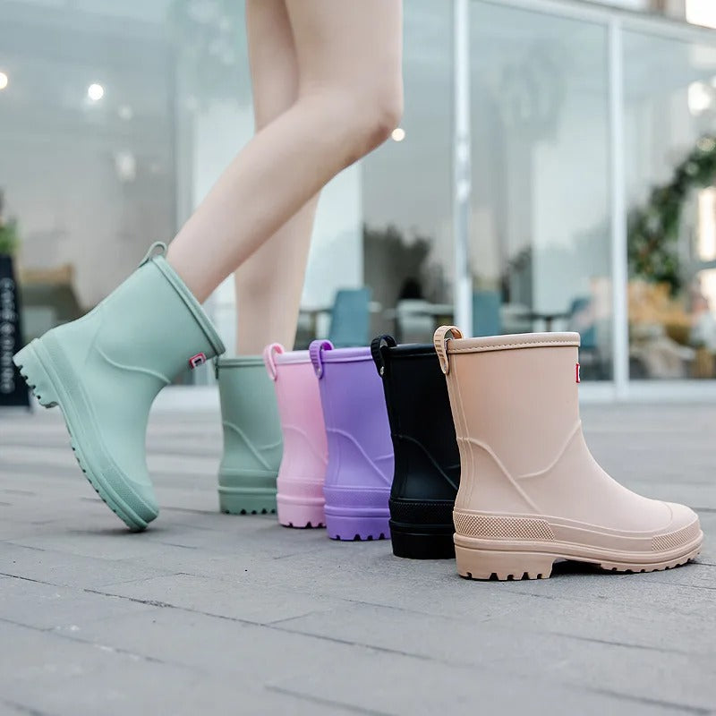 R&B | Mid-Cut Wasserdichte Regenstiefel für Frauen – Stilvoll & Funktional