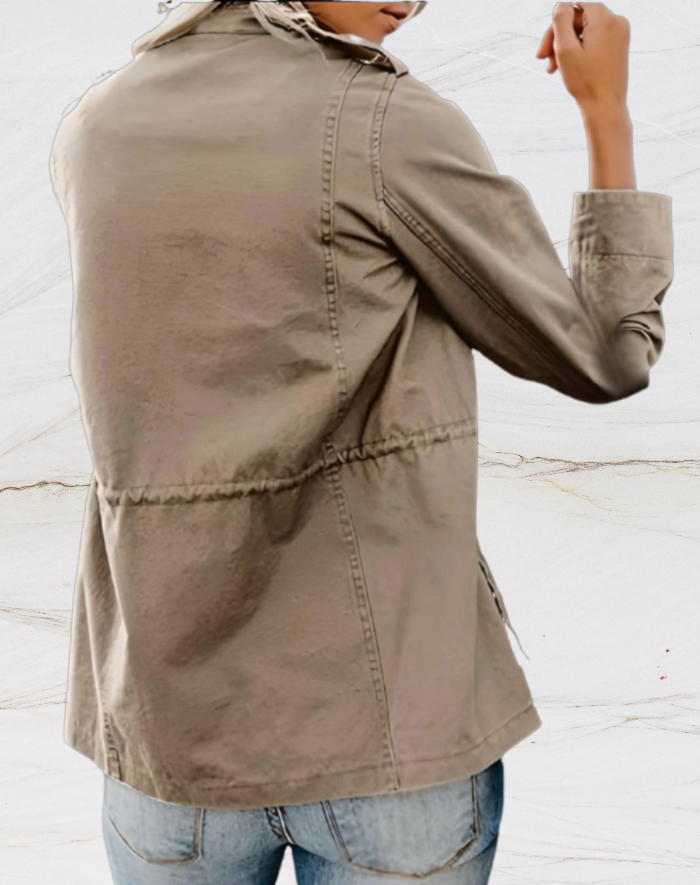 R&B | Stilvoller Jacke mit Langen Ärmeln und Vier Taschen für Damen
