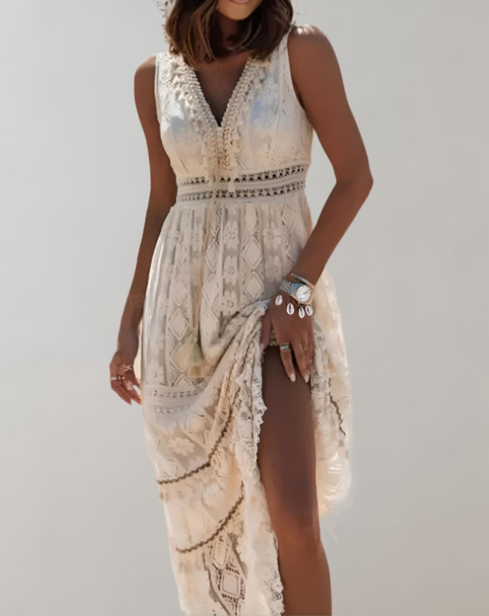 R&B | Elegantes Damen Sommerkleid Im Boho Stil