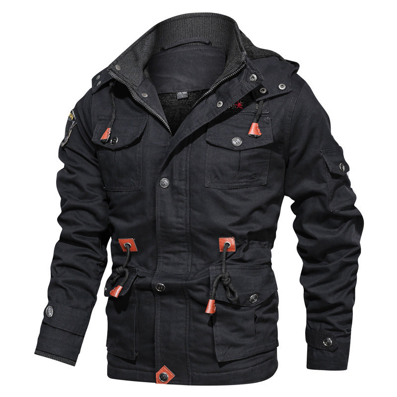 R&B | Stil Baumwolljacke für Männer mit Fleece-Futter