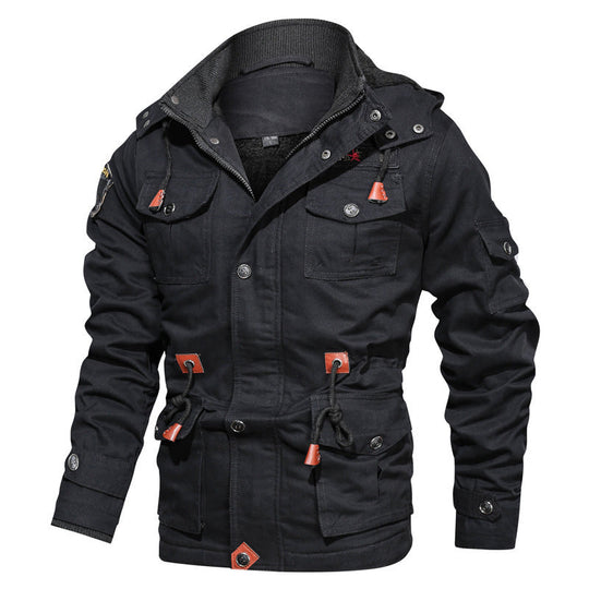 R&B | Stil Baumwolljacke für Männer mit Fleece-Futter