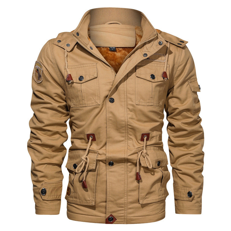 R&B | Stil Baumwolljacke für Männer mit Fleece-Futter