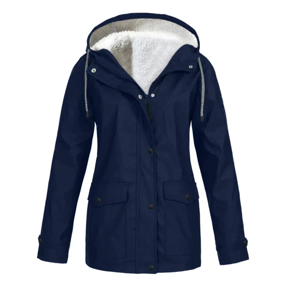 R&B | Damen Winter Gefütterte Winddichte Regenjacke
