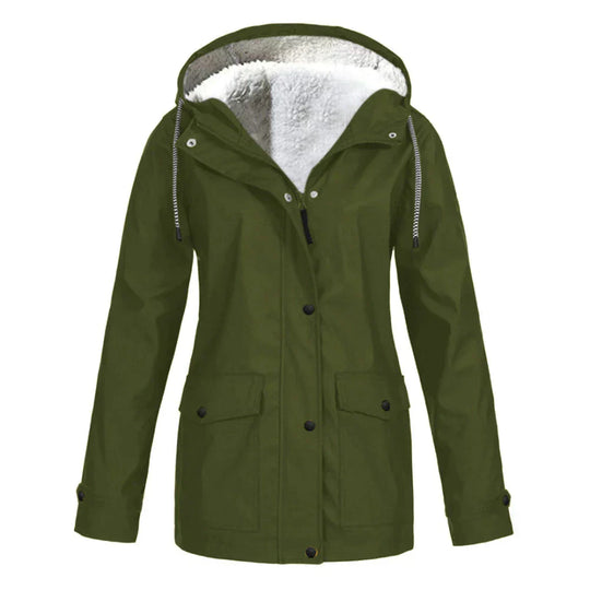 R&B | Damen Winter Gefütterte Winddichte Regenjacke