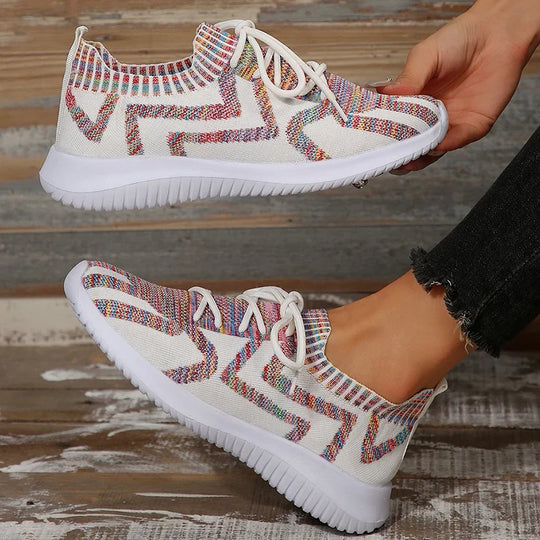 Farbenfrohe MusterSneakers Für Damen R&B
