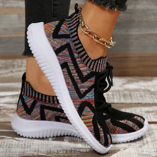 Farbenfrohe MusterSneakers Für Damen R&B