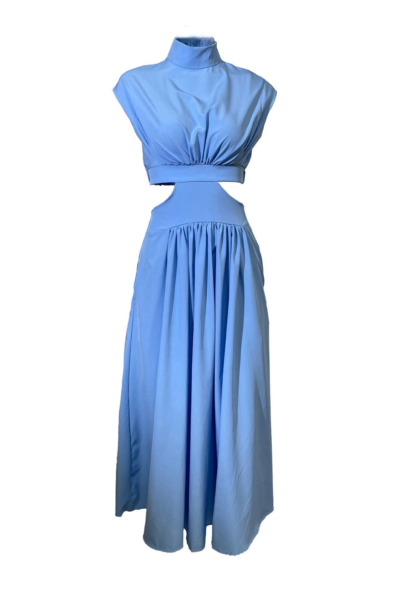 R&B | Mock Neck Cutout Midi Kleid