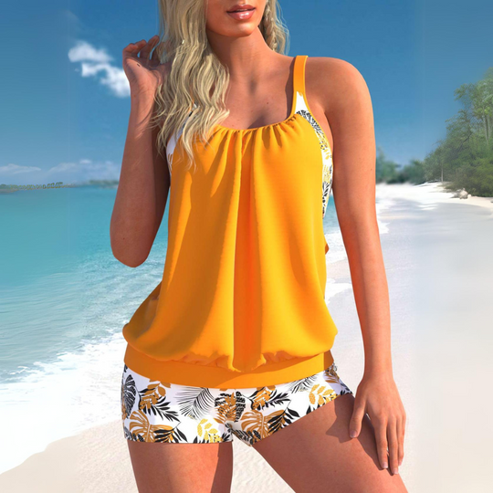 R&B | Spitzenstreifen Tankini Set