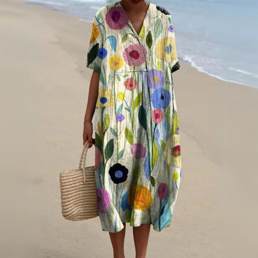 R&B | Buntes Baumwoll-Sommerkleid