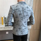 R&B | Modern Bedruckter, Lässiger Herrenblazer