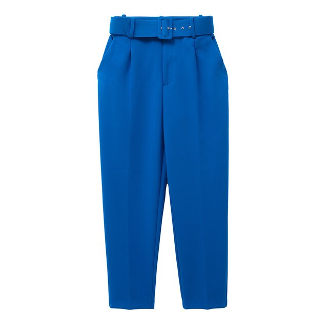 R&B | Lässige Hochbundhose mit Gürtel und Taschen, perfekt für lässige Tage