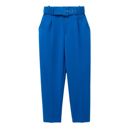 R&B | Lässige Hochbundhose mit Gürtel und Taschen, perfekt für lässige Tage