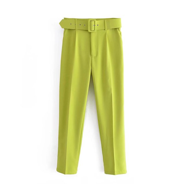 R&B | Lässige Hochbundhose mit Gürtel und Taschen, perfekt für lässige Tage