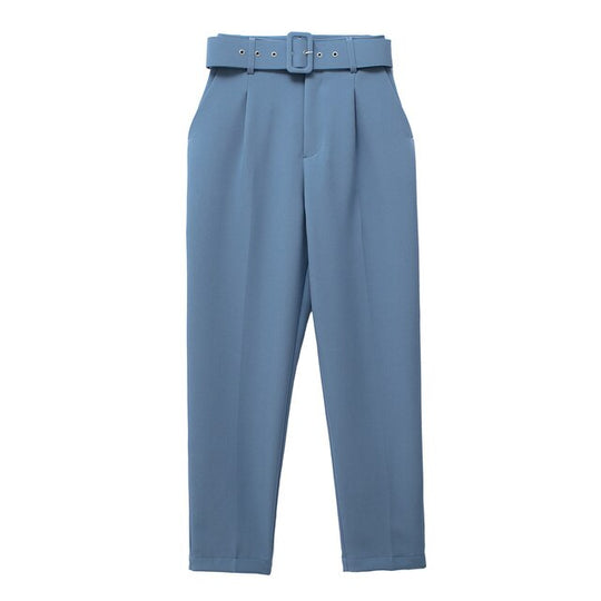 R&B | Lässige Hochbundhose mit Gürtel und Taschen, perfekt für lässige Tage