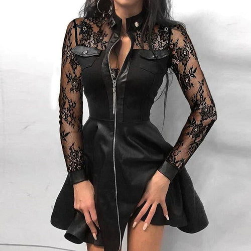 R&B | Stylisches kleid mit Frontreißverschluss für Frauen