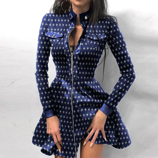 R&B | Stylisches kleid mit Frontreißverschluss für Frauen