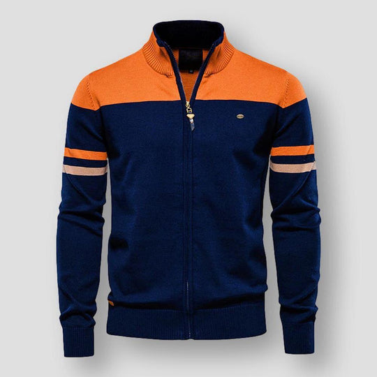 R&B | Herren Zip-Up Farbblockjacke