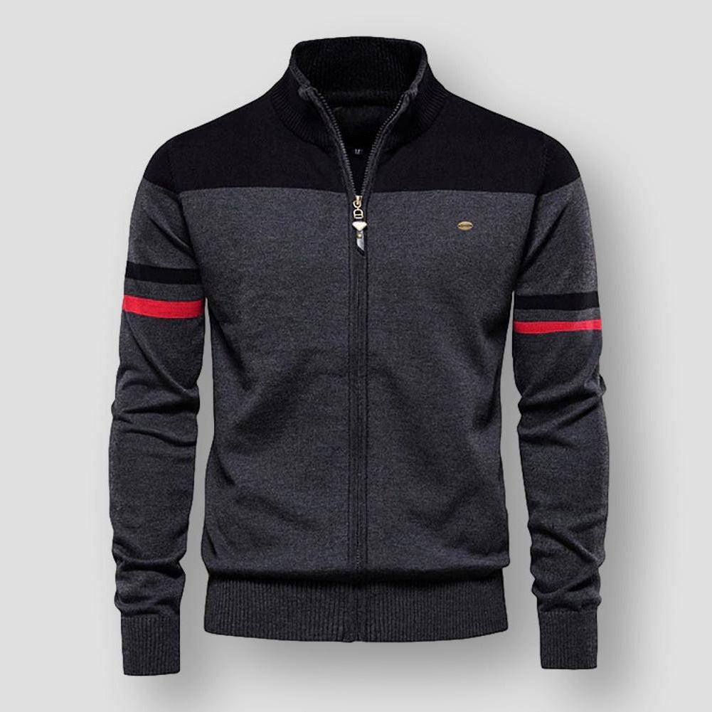 R&B | Herren Zip-Up Farbblockjacke