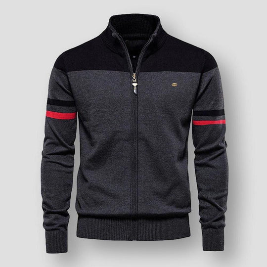 R&B | Herren Zip-Up Farbblockjacke
