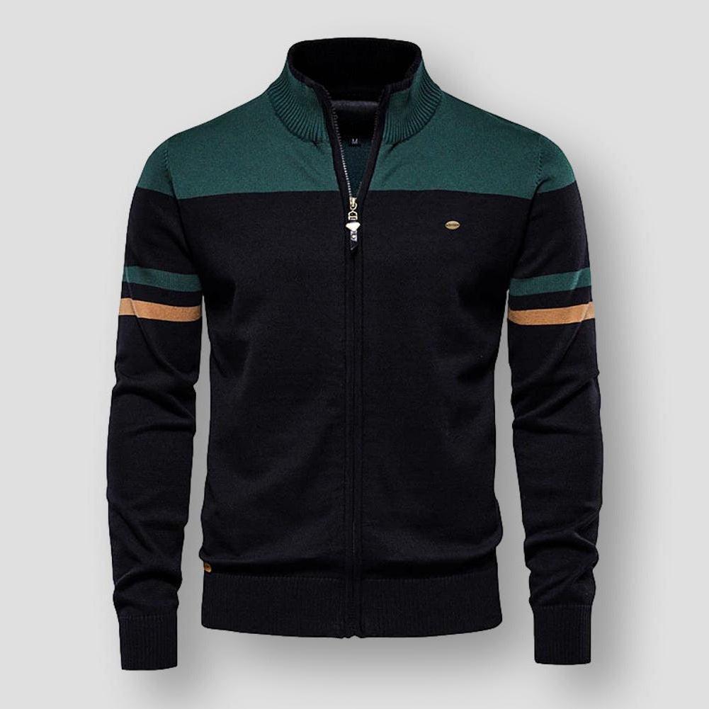 R&B | Herren Zip-Up Farbblockjacke