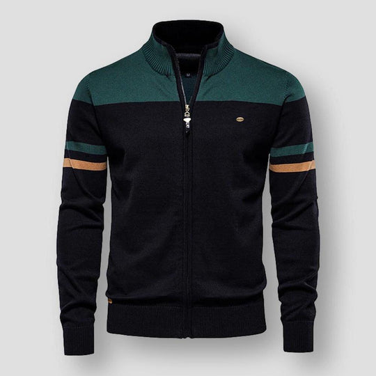 R&B | Herren Zip-Up Farbblockjacke
