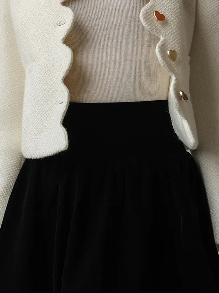 R&B | Damen Elegantes Weste mit Hohem Kragen und Einzigartigen Knöpfen