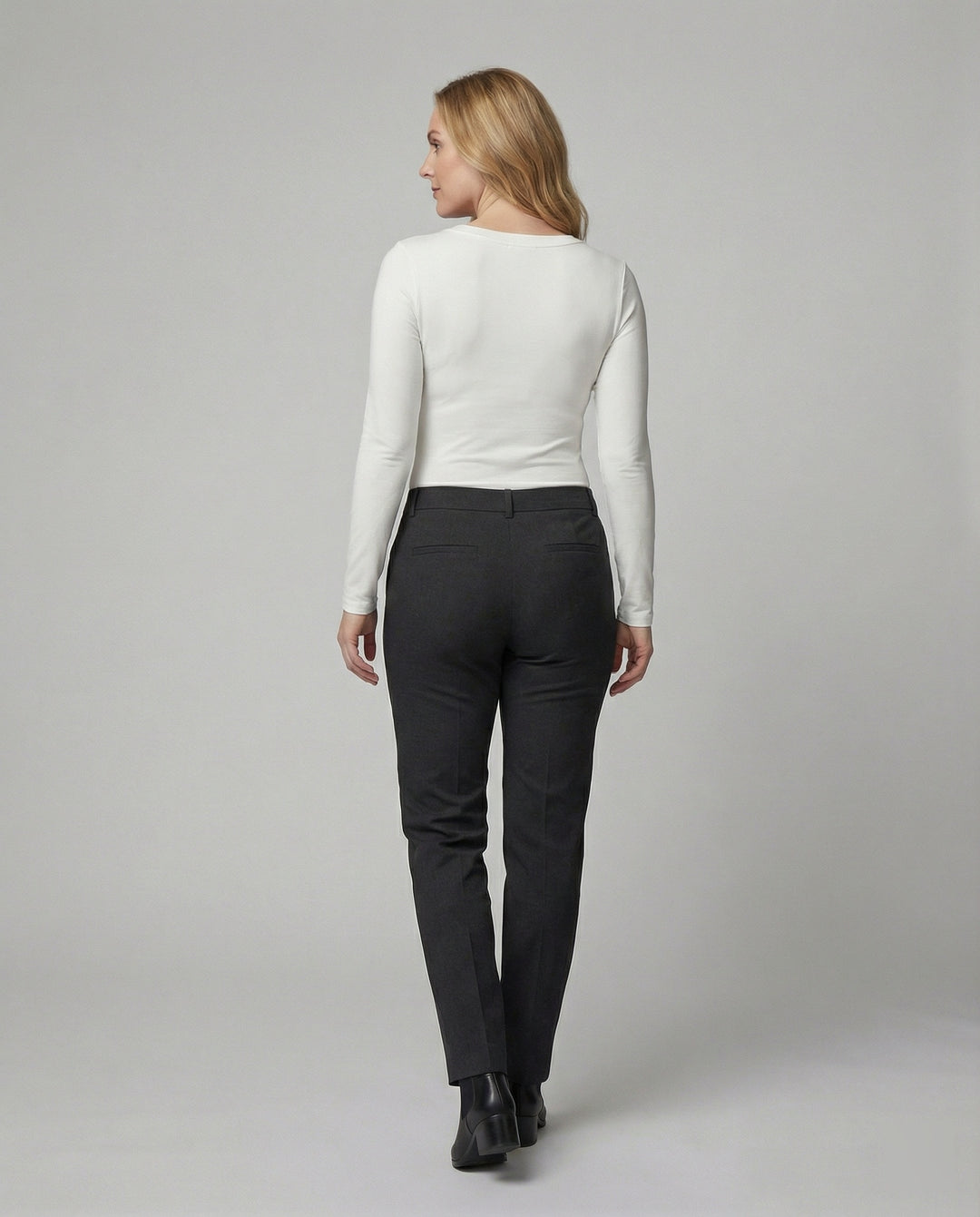 Damen Langarmshirt Elastisch Rundhals Herbst Weiches Komfort Oberteil