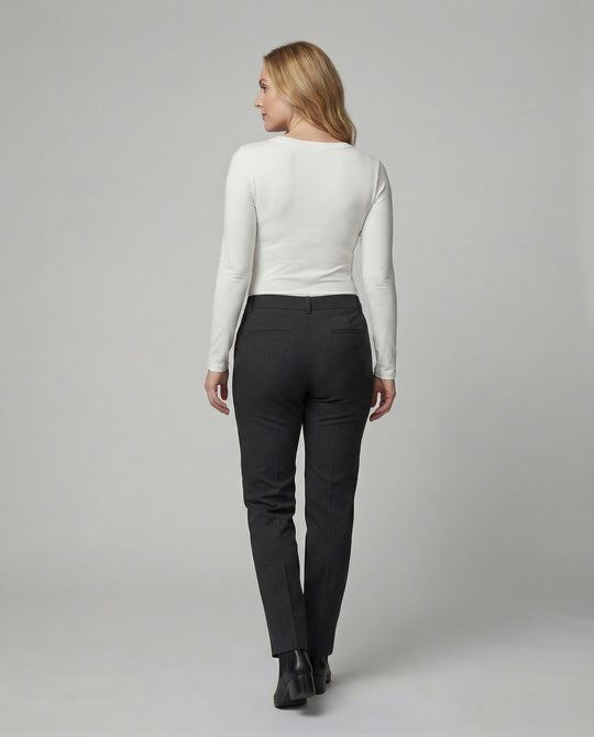 Damen Langarmshirt Elastisch Rundhals Herbst Weiches Komfort Oberteil