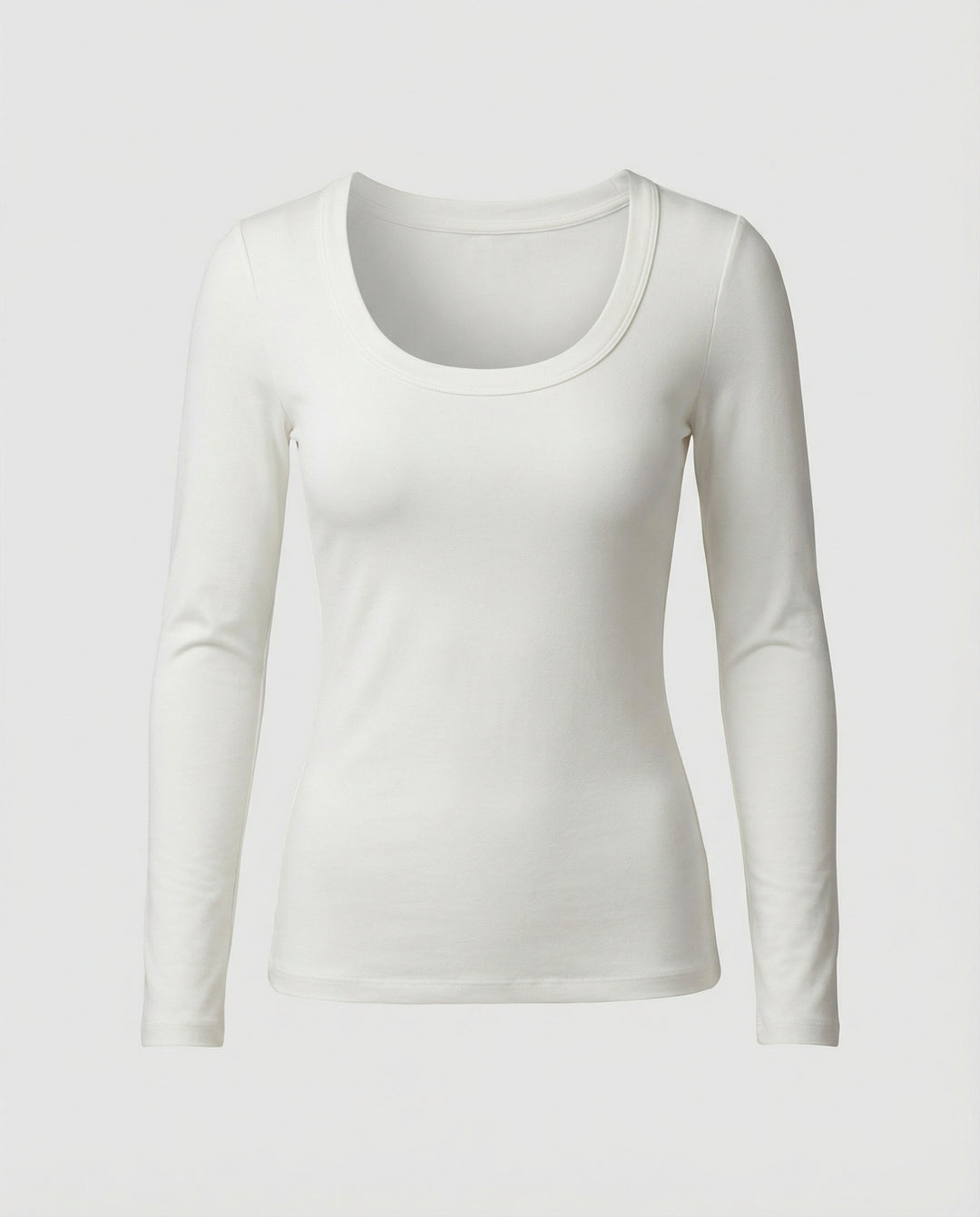 Damen Langarmshirt Elastisch Rundhals Herbst Weiches Komfort Oberteil