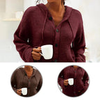 R&B | Strickjacke mit Kapuze und Kordelzug
