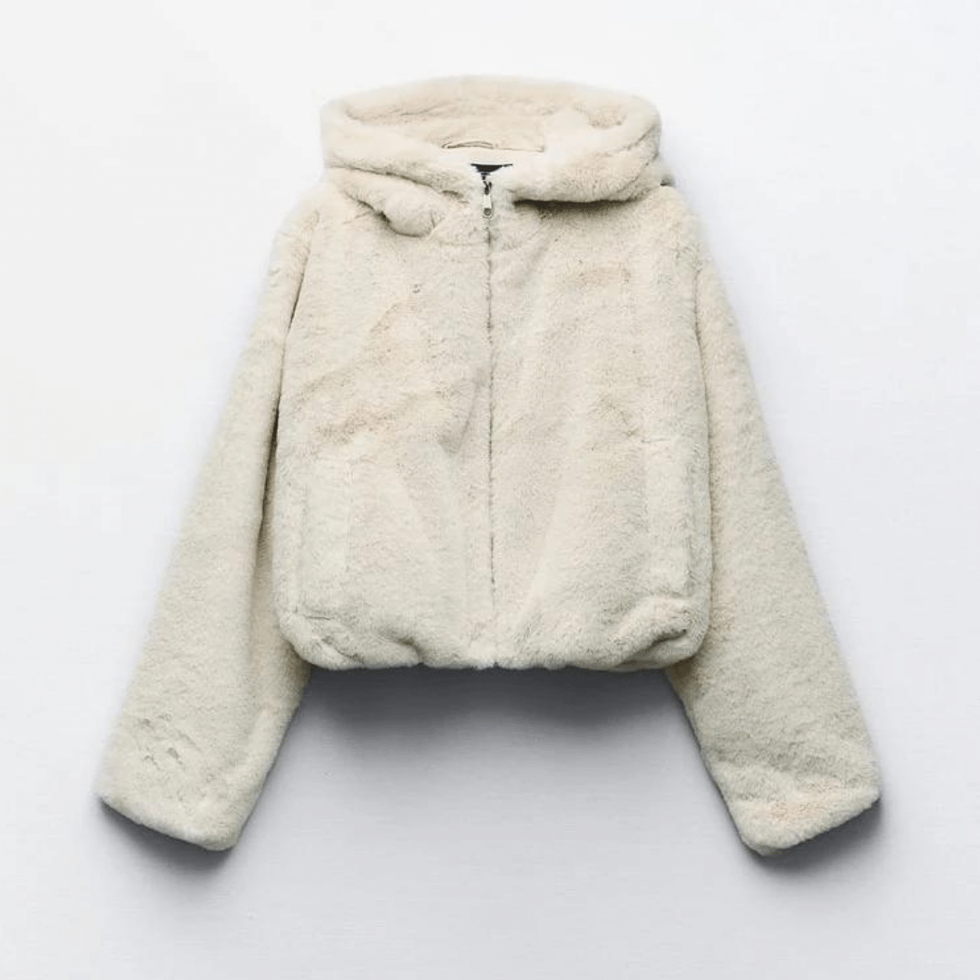 R&B | Damen elegante Kunstpelz Winterjacke