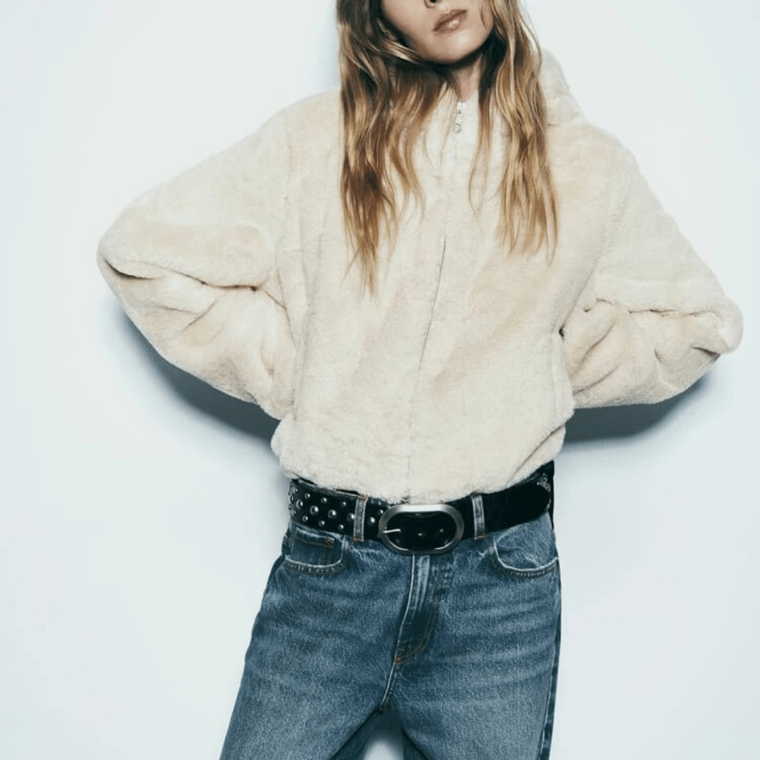 R&B | Damen elegante Kunstpelz Winterjacke