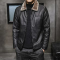R&B | Lederjacke mit Fleece-Kragen