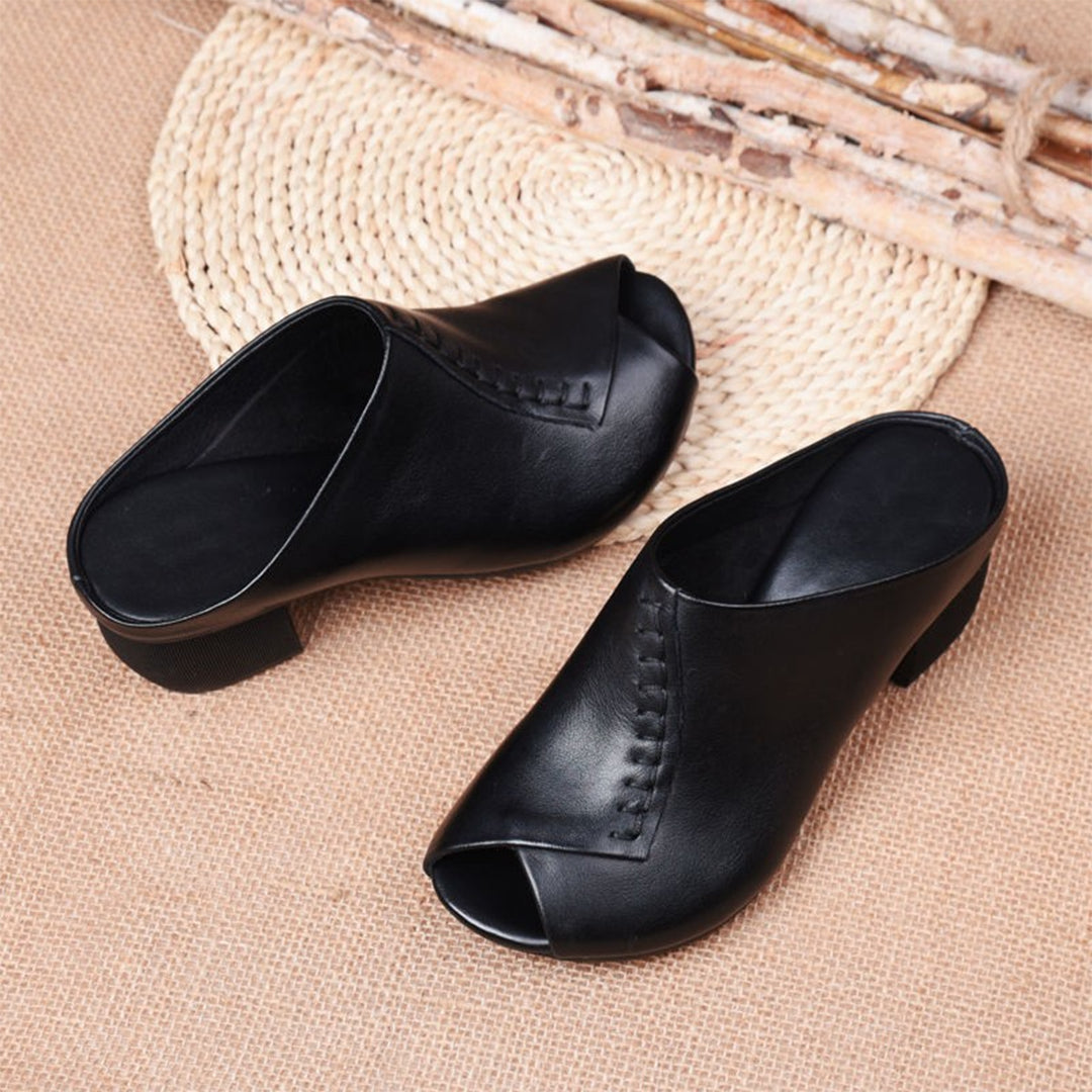 Elegante pantoffeln mit blockabsatz R&B