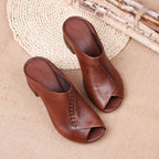 Elegante pantoffeln mit blockabsatz R&B