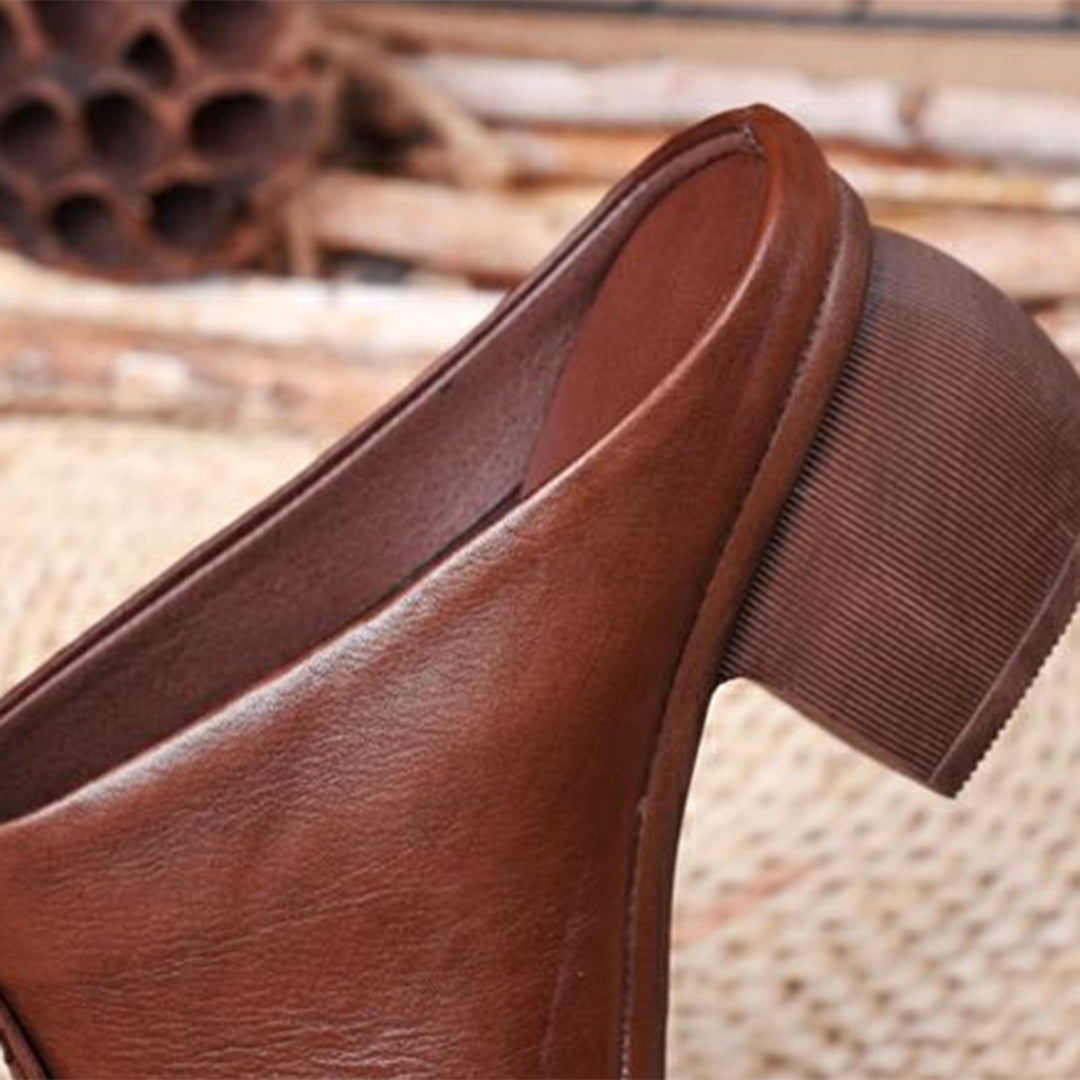 Elegante pantoffeln mit blockabsatz R&B