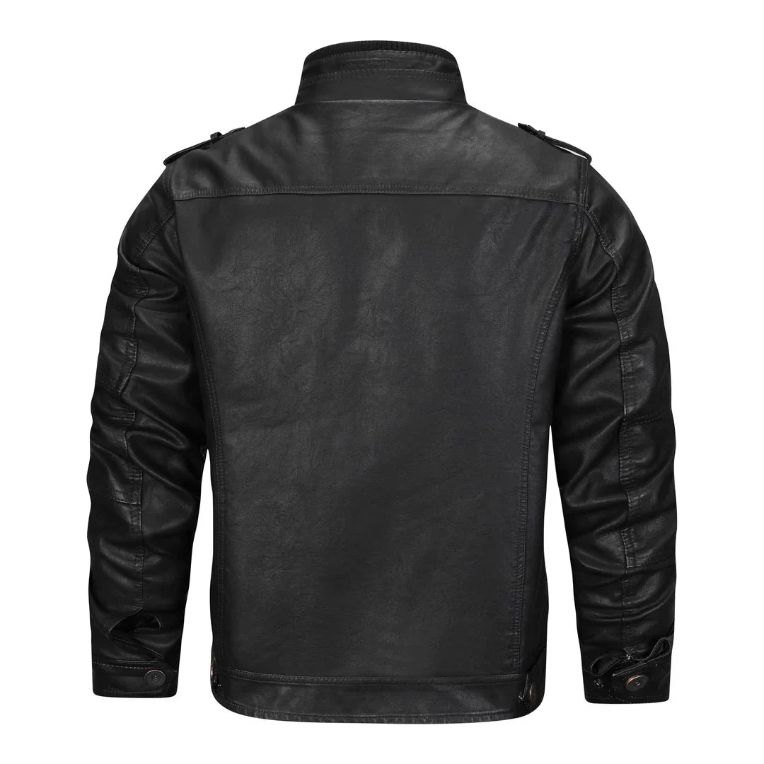 R&B | Schwarze Lederjacke mit Zeitlosem Vintage-Look