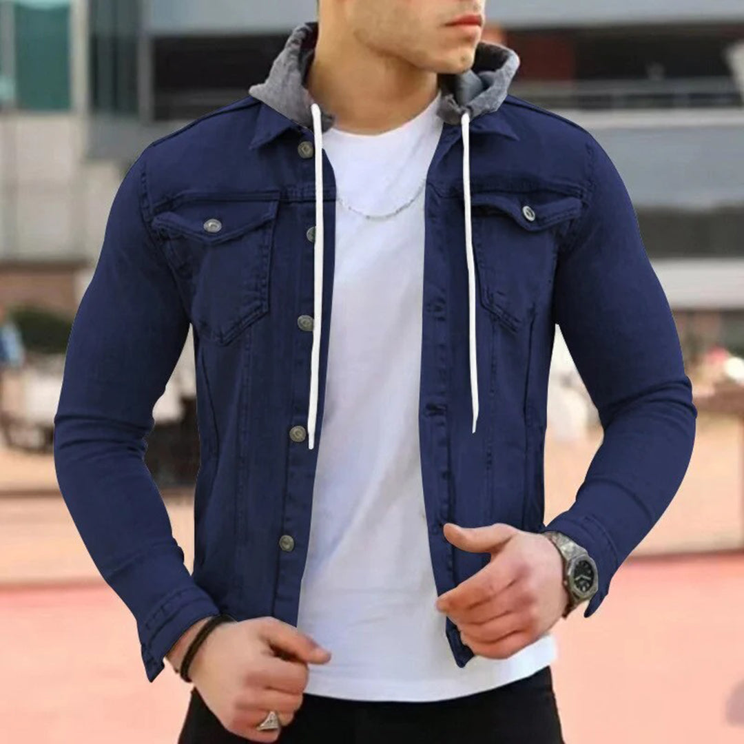 Denim-Shirt mit Kapuze