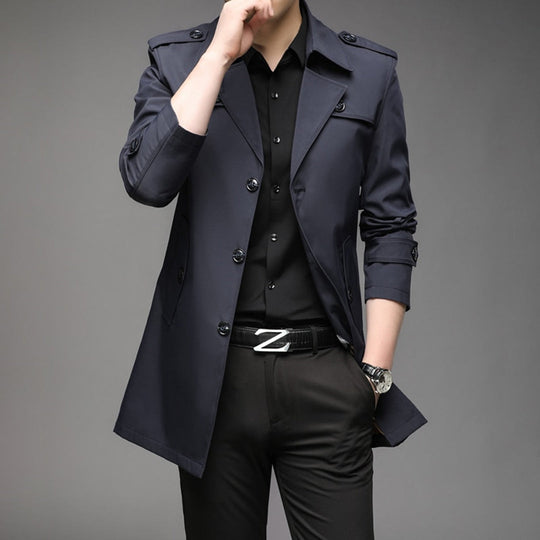 R&B | Herren Stilvoller Trenchcoat - Wasserdicht & Winddicht
