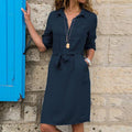 Hemdblusenkleid | klassisch und tailliert