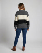 Lockerer Streifenpullover Damen Bequem | R&B