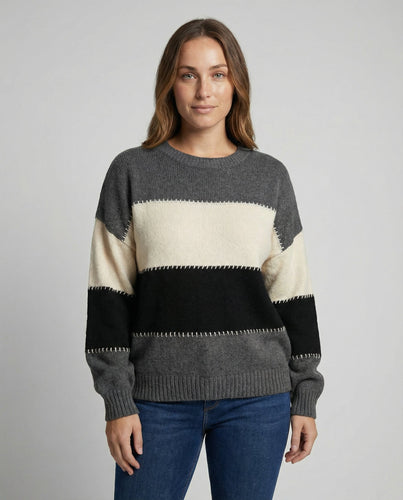 Lockerer Streifenpullover Damen Bequem | R&B